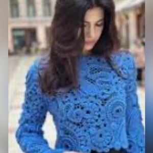 Blue Detail Top Size Small